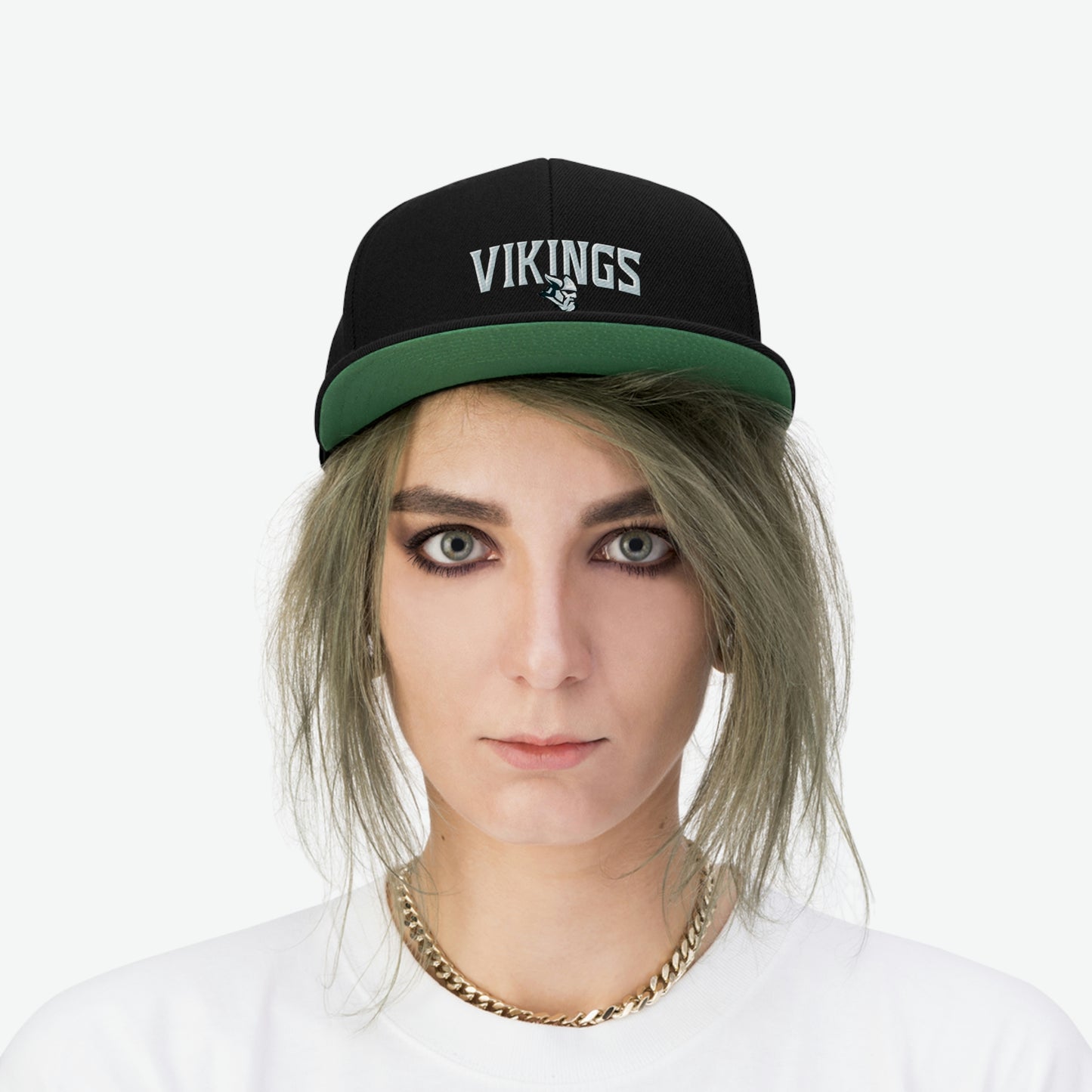 Embroidered Vikings Unisex Flat Bill Hat