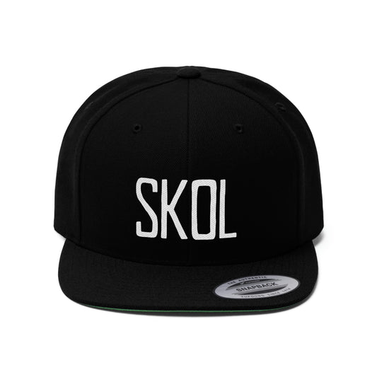 Embroidered SKOL Unisex Flat Bill Hat